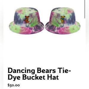 Unisex Grateful Dead Dancing Bears Tie-Dye Bucket Hat